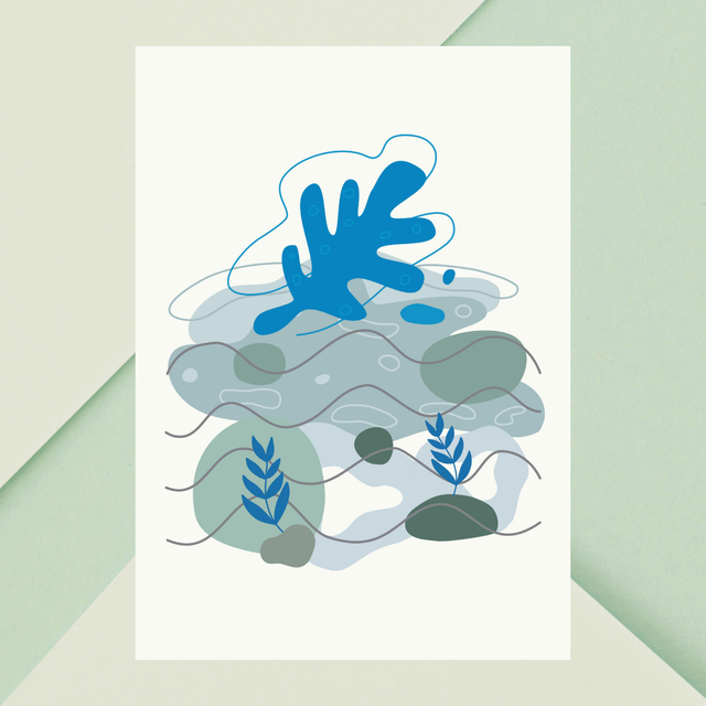 Impression Botanique Verte Bohème - Décoration Murale Inspirée par la Nature / Botanical Green Boho Print - Nature-Inspired Wall Decor