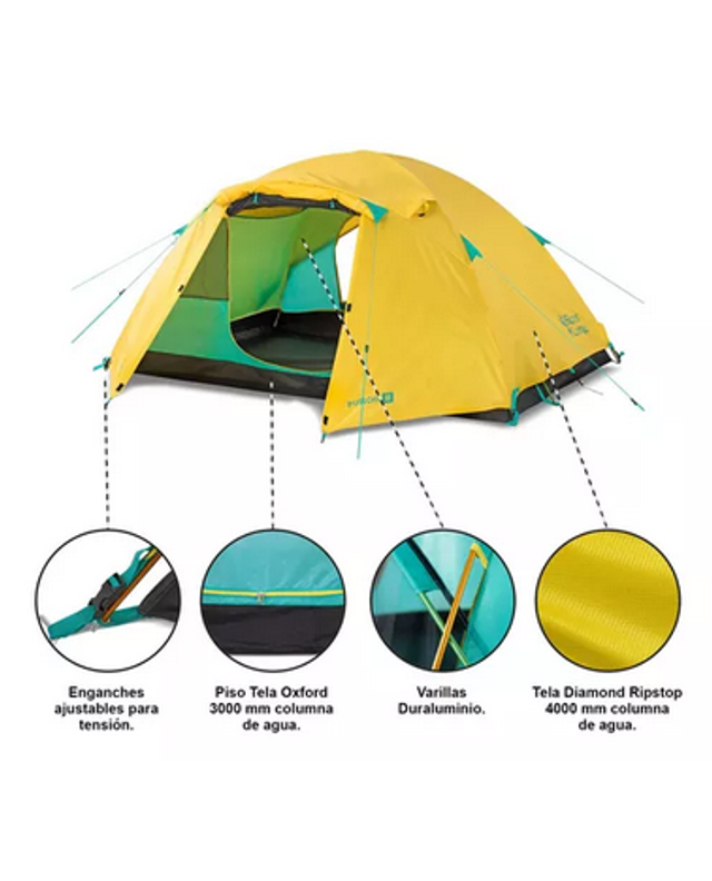 Carpa Técnica Puelche Ii 2 Personas Bosscamp 4.000
