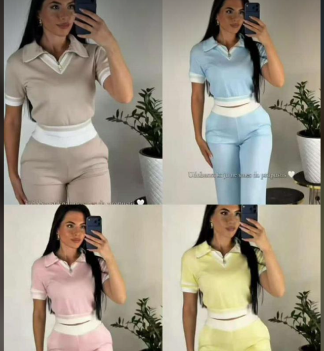 CONJUNTO BICOLOR CREMALLERA 