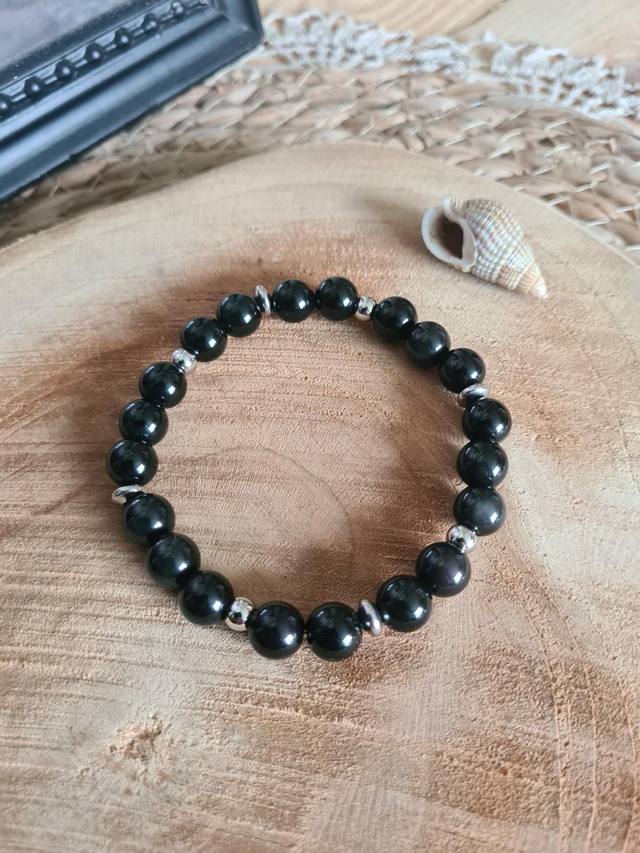 Bracelet Obsidienne Œil Céleste 8mm