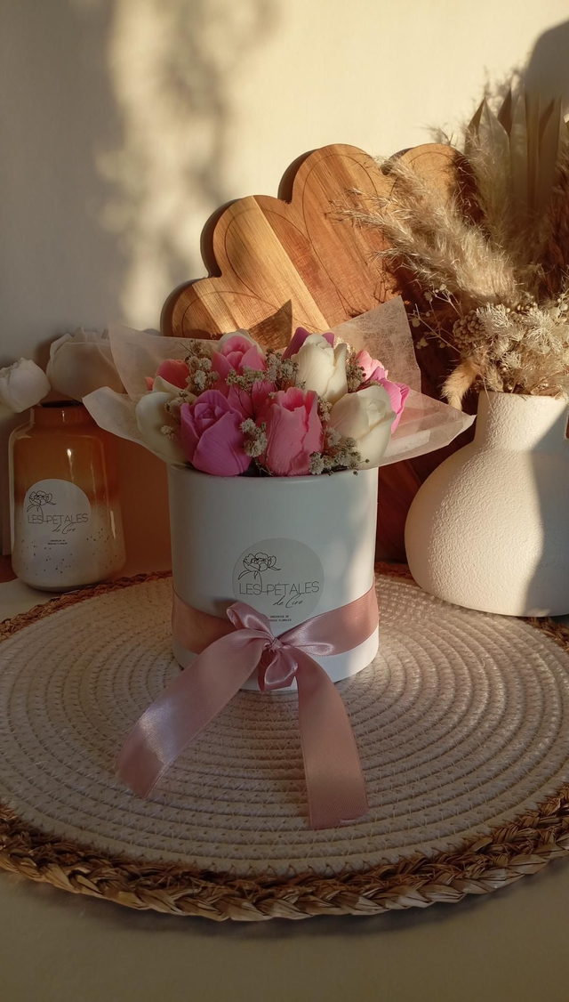 Bouquet de tulipes en cire "Velours de Tulipe"