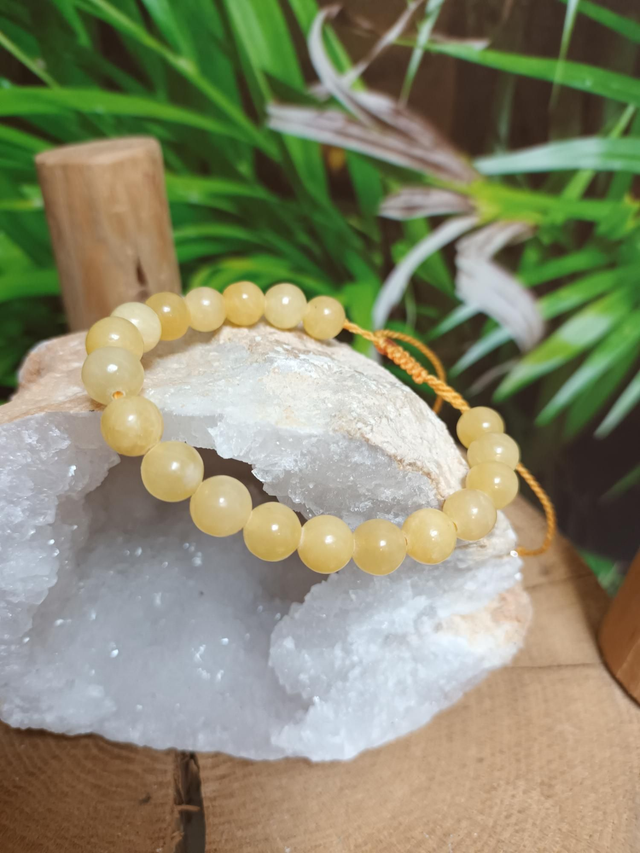 Bracelet en calcite orange