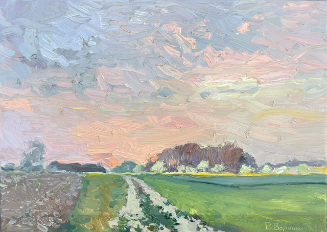 „Kirschblüten erblühen“ – Öl auf Leinwand, 50 × 70 cm, 2023 | Blossoming Cherry Trees