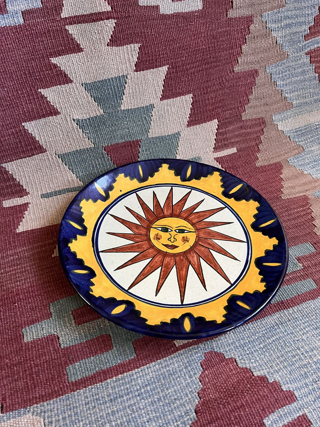 Mexican Hand-painted Sun Plate 