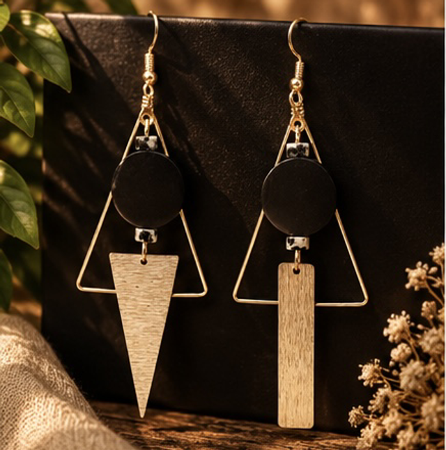 Boucles EVASION asymetrique noire