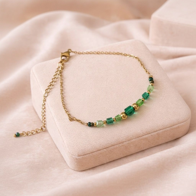 Bracelet Lina émeraude