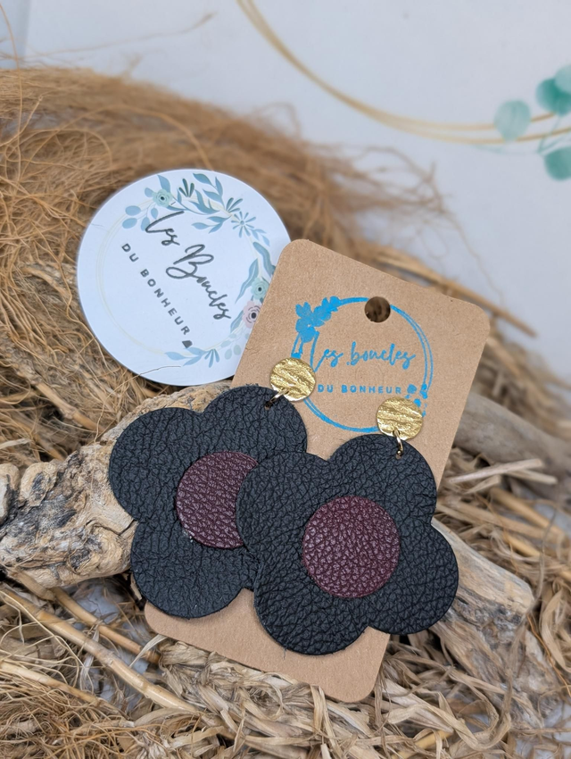 Fleur noire et prune fl001