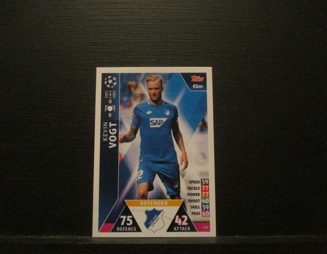 Kevin Vogt - UEFA Champions League Match Attax 2018/19 Original Trading Card #112