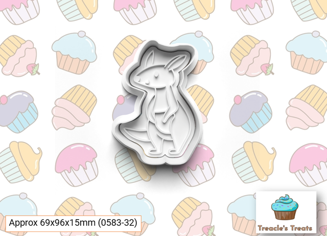Kangaroo Fondant/cookie stamp with cutter 