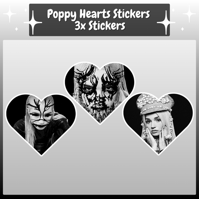Poppy Hearts Sticker Pack