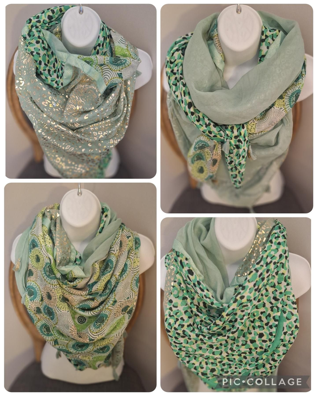 Echarpe patchwork 4 en 1 ref V01