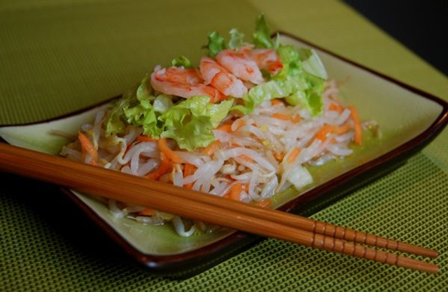 Salade chinoise de crevette 
