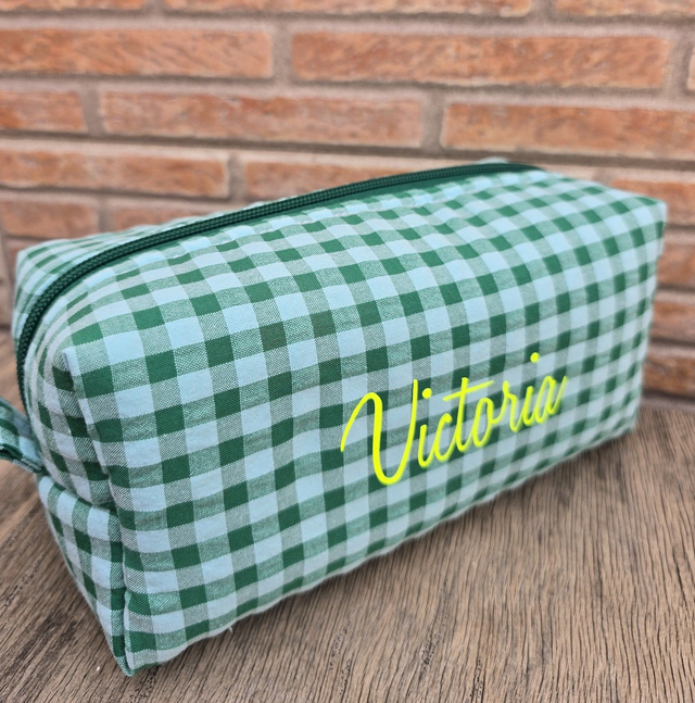 Neceser box Vichy Verde