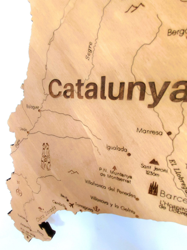 A09 – Carte de Catalogne - Decoration murale design