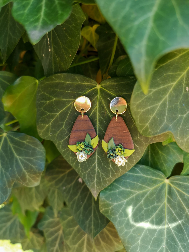 Collection Florale Fougère des Bois- Boucles d&#039;oreilles Julia 