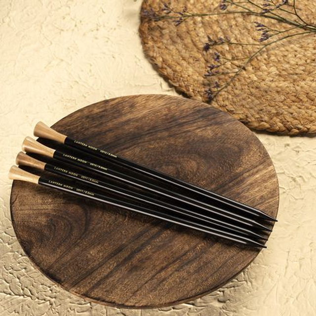 35cm Lantern Moon Ebony Single Pointed Knitting Needles
