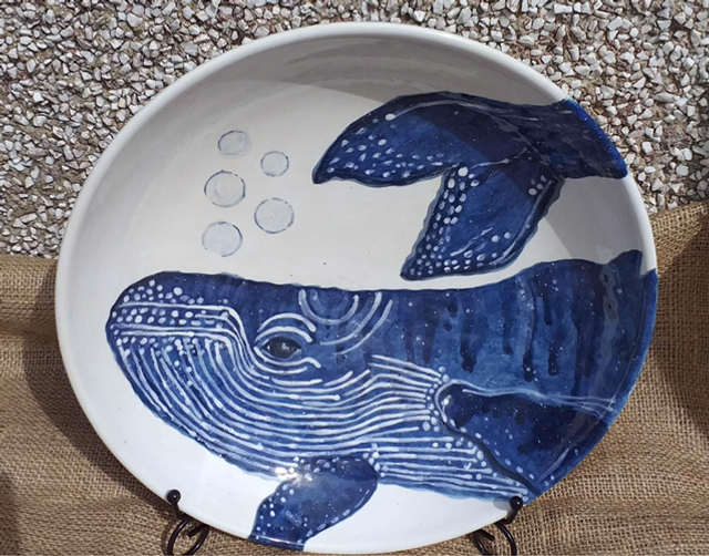 Ooak Blue Whale Bowl