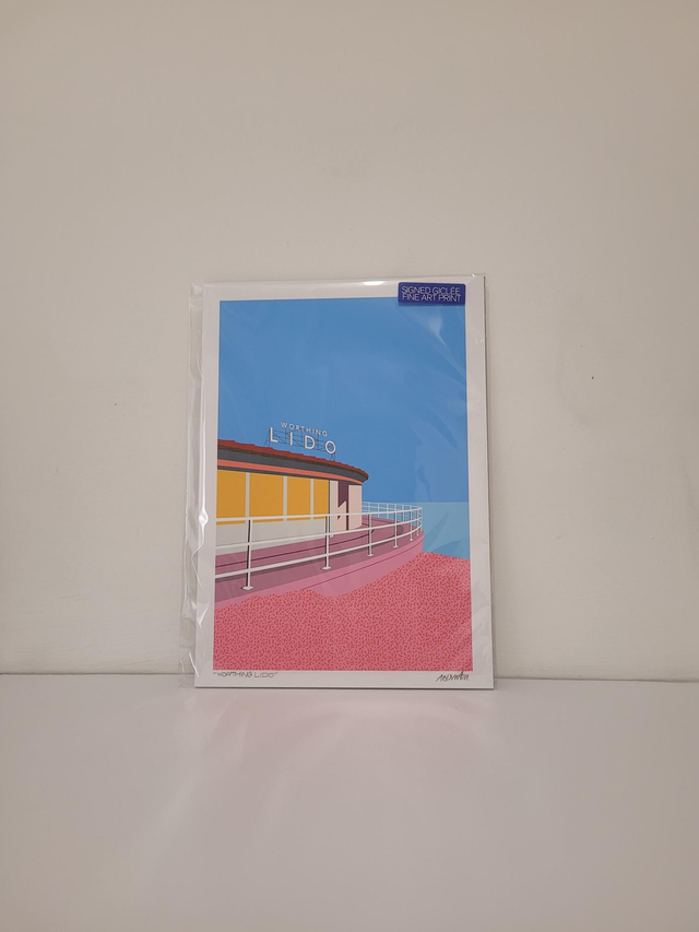 Worthing Lido Signed Giclée A4 Print - JP-115