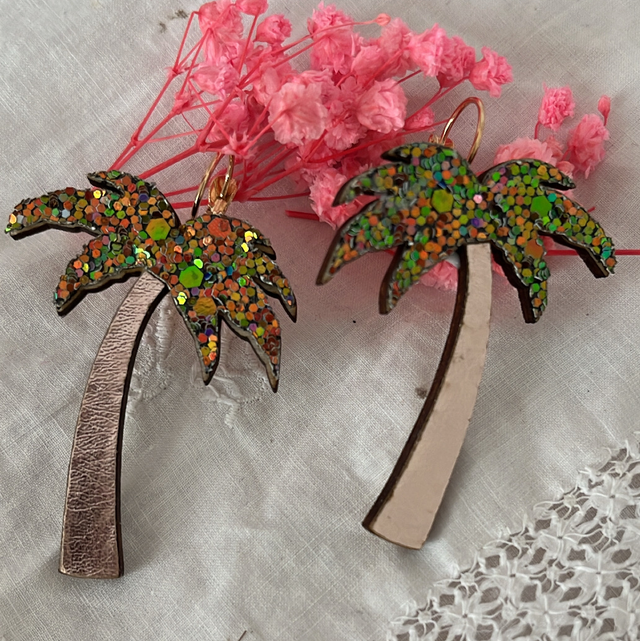 Boucles d’oreilles palmier 