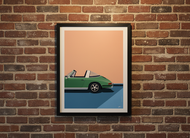 Affiche 30x40 cm - Modèle Porsche 911