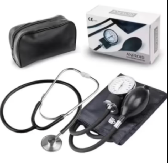 Analoge bloeddrukmeter set compleet met stethoscoop
