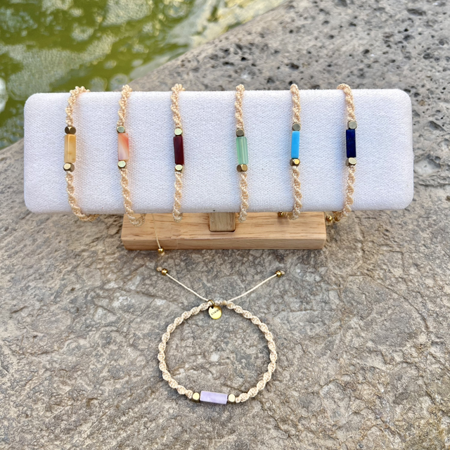 BRACELET PIERRE NATURELLE RECTANGLE