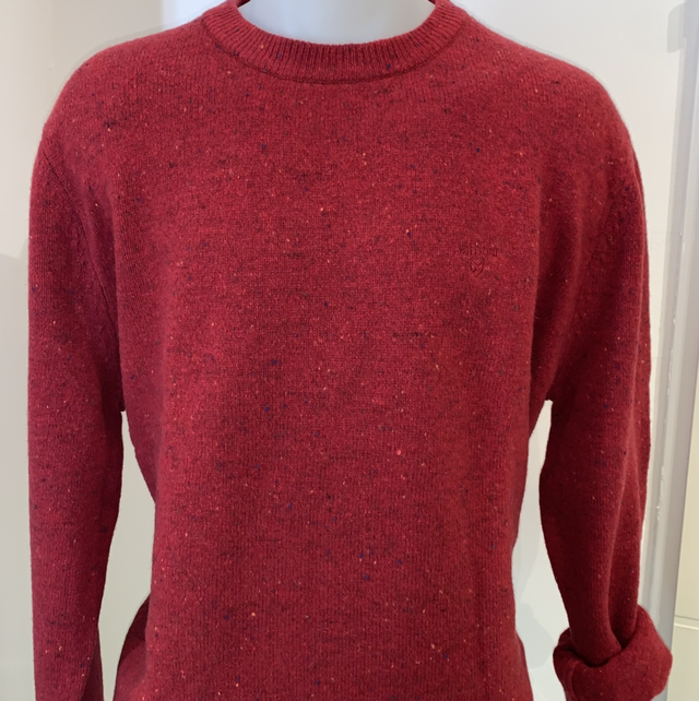 Pull col rond laine Barbour 