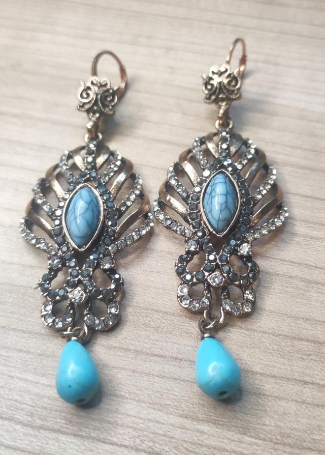 Boucles d'oreilles turquoise 