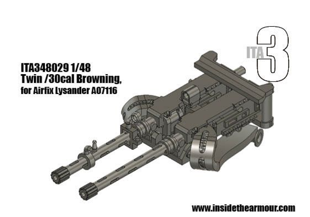 ITA3 - ITA348029 1/48 .30 cal Twin Browning MG for Airfix Lysander