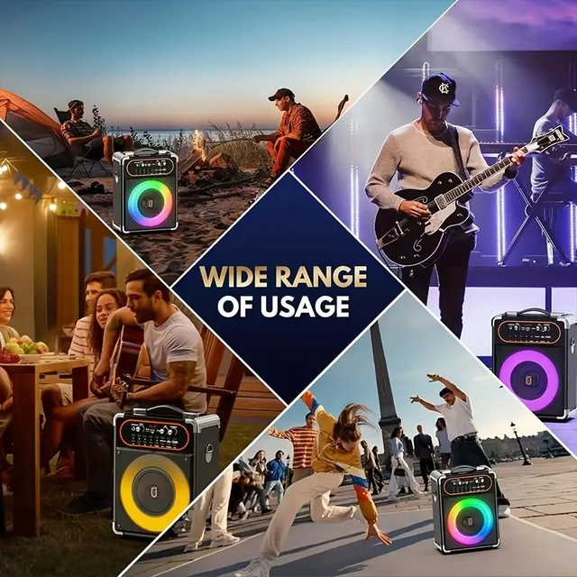 JYX Portable Wireless Speaker with 2 Wireless Microphones