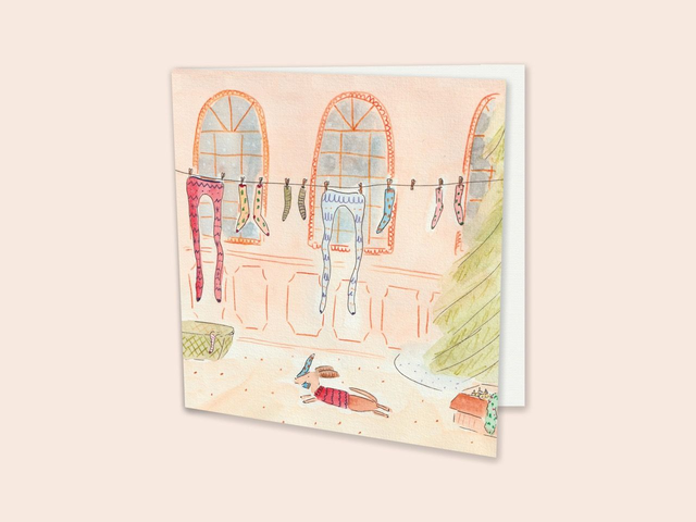 Carte de vœux teckel