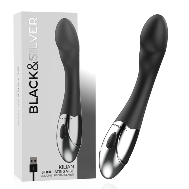 BLACK&SILVER - KILIAN - Vibromasseur pour stimulation vaginale