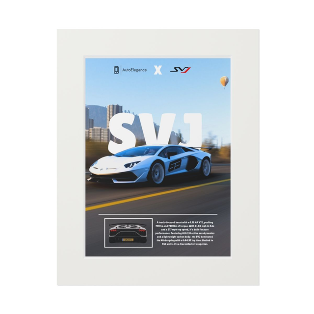 Aventador SVJ – Born for the Track Poster Limited Edition