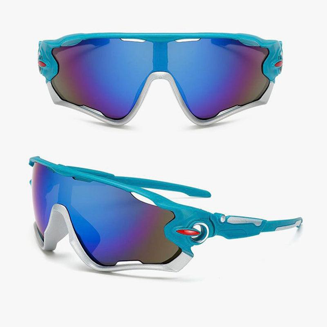Cycling Glasses - Blue - Dark Lens 