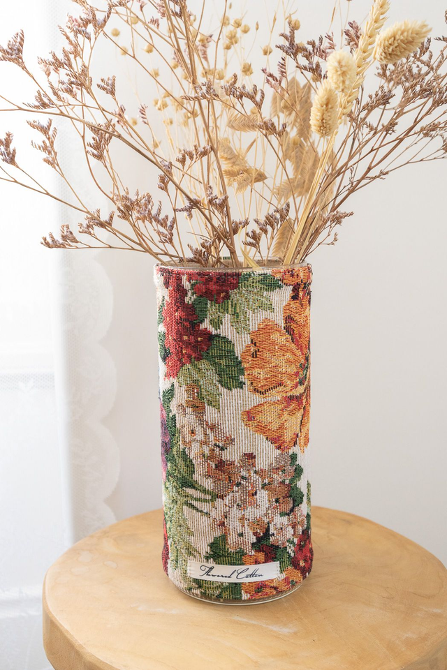 Vase - tissu vintage