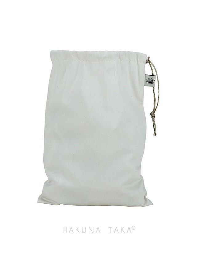 Sachet alimentaire réutilisable en coton bio 