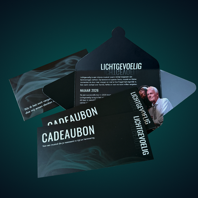 Cadeaubon vrijkaart(en) 'Lichtgevoelig 2026'