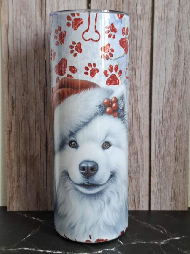 Gourde Canette Noël Samoyède