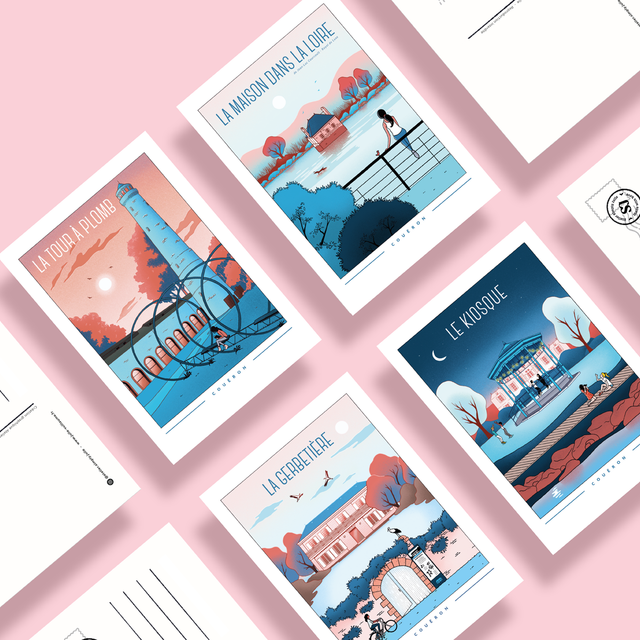 Lot 4 Cartes Postales "Couëron" - A6