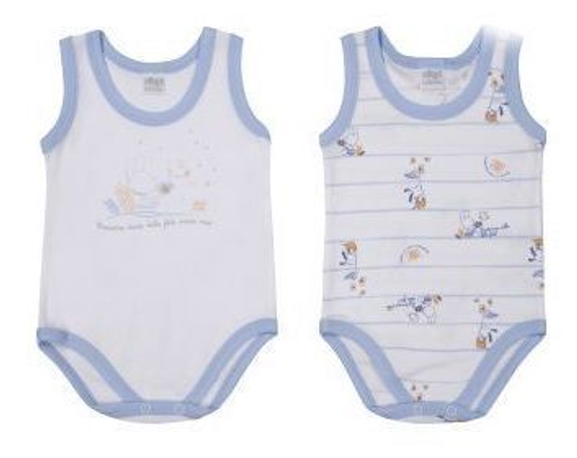 BODY S/L BIS (bipack) COTONE FANTASIA ELLEPI 3 pezzi