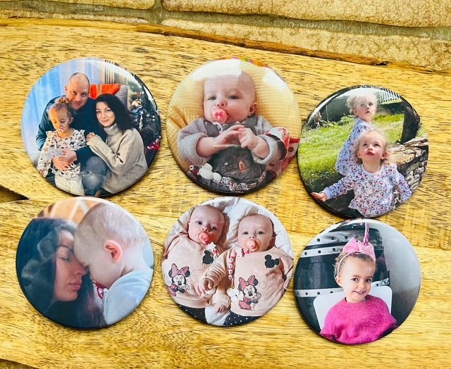 Magnet frigo 4.5cm / 7.5cm personnalisé avec votre photo ou texte
