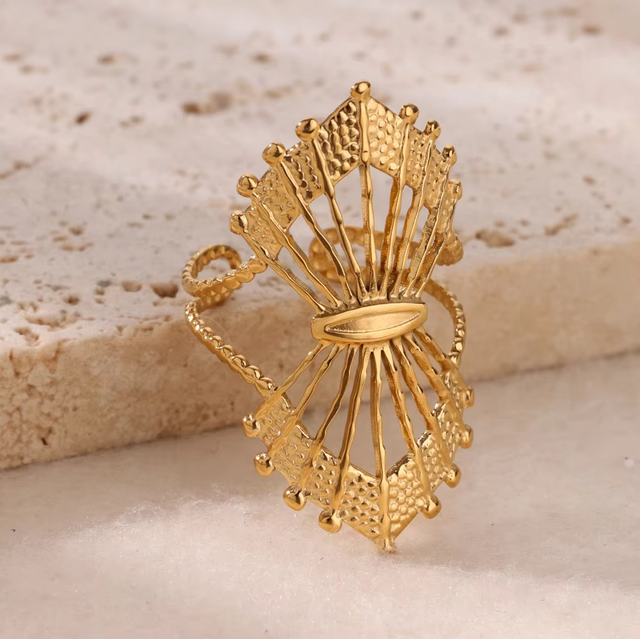 Bague ORPHÉA | Ajustable en acier inoxydable 