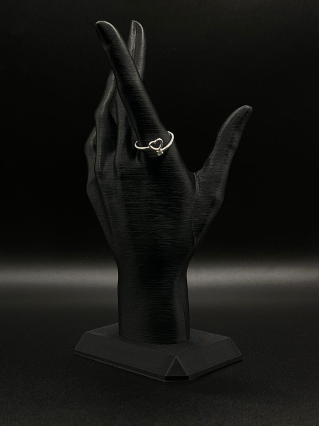 Anel coração e zircônia