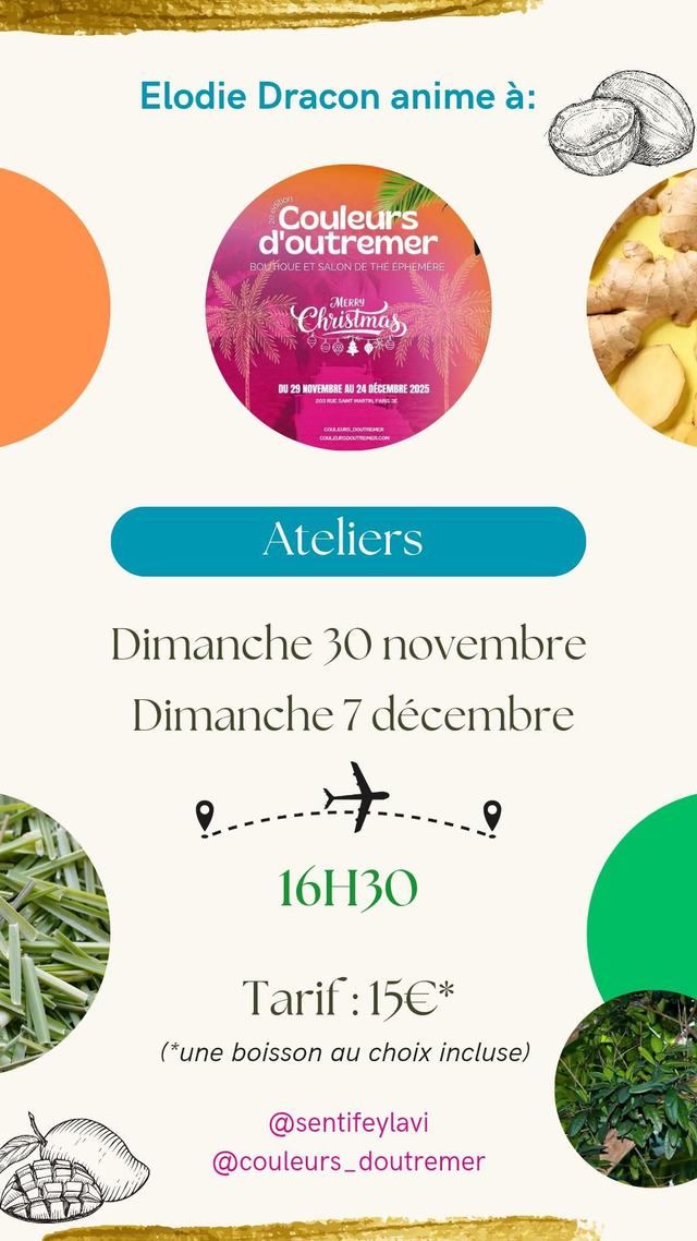 Atelier Initiation olfactive "Au cœur des Antilles"