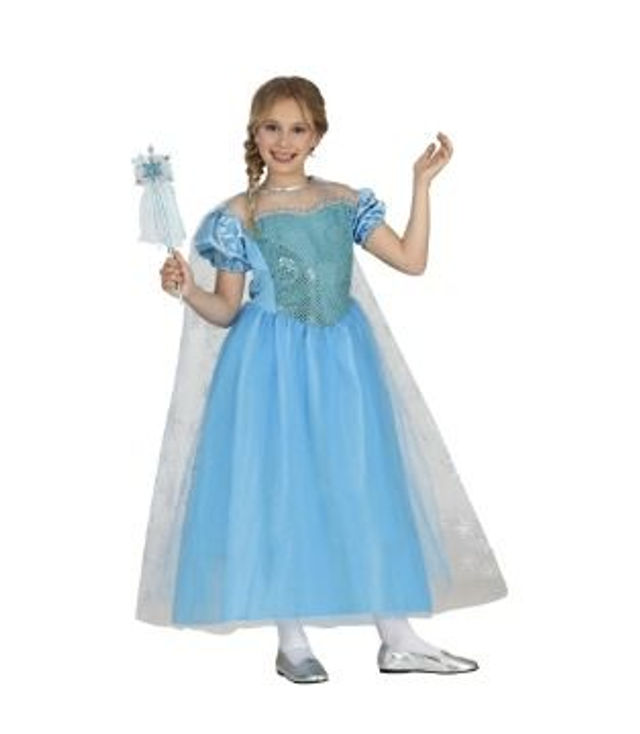 CARNEVALE , COSTUME BAMBINA FATA DEI GHIACCI  3 12 ANNI