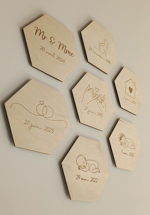 Décoration murale " HISTOIRE DE FAMILLE " - À L'UNITÉ 