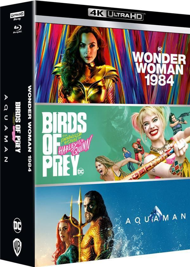 Coffret 3 Films Blu-ray 4K Ultra HD Inclus Blu-ray, Aquaman, Birds Of Prey, Wonder Woman 1984