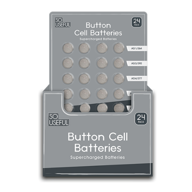 Button Cell Batteries 24 Pack CDU