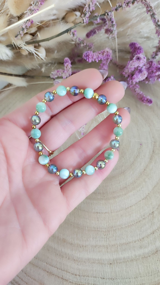 Bracelet "Énergie Féminine" Garniérite