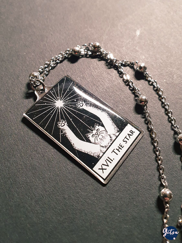Collier tarot carte &quot;The Star&quot;